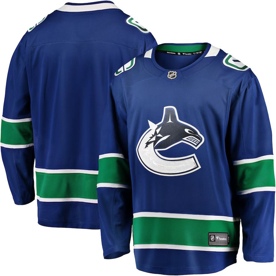 Men Vancouver Canucks Fanatics Branded Blue Home Team Breakaway NHL Jersey->customized nhl jersey->Custom Jersey